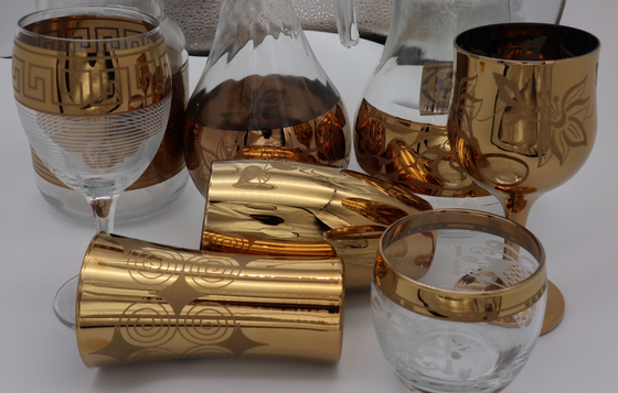Reflexión del color oro de la máquina 2-Sides del chapado en oro de la cristalería, adherencia fuerte TiN Gold Coating