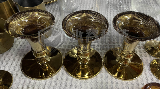 Máquina de recubrimiento de oro de doble cara Adhesión fuerte Oro de estaño Decorativo en cristal