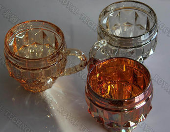 Capa de cobre de la cristalería, galjanoplastia rosada del color en las tazas de cristal