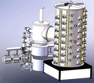 Máquina de la vacuometalización del oro PVD de Rose, galjanoplastia inoxidable grande de las tuberías de acero PVD