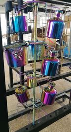 Equipo de la capa del color PVD del arco iris de TiO, chapado en oro de la lata en la cristalería, máquina multi de la galjanoplastia del arco PVD
