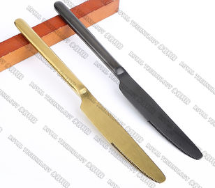 Chapado en oro de las bifurcaciones de las cucharas de acero inoxidables y de los cuchillos PVD