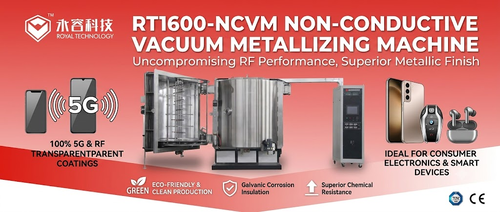 Últimas noticias de la empresa sobre RT1600-NCVM Máquina de recubrimiento al vacío PVD de doble tecnología para metallización no conductiva
