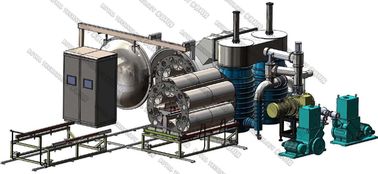 Un buen precio. Vacío horizontal que metaliza la máquina, sistema planar plástico de la farfulla del magnetrón de los cubiertos PVD DC en línea