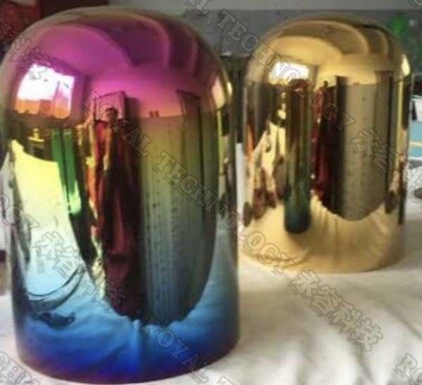 Servicio de la capa de PVD en el candelero de cristal, capas decorativas de las mercancías de cristal por la galjanoplastia de PVD
