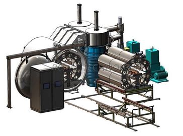 Un buen precio. Vacío horizontal que metaliza la máquina, máquina de cristal de la vacuometalización del brazalete PVD en línea