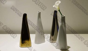 Equipo de cerámica del esta6ado del florero/de los tarros, negro de Matt y equipo de la galjanoplastia del ion del oro PVD