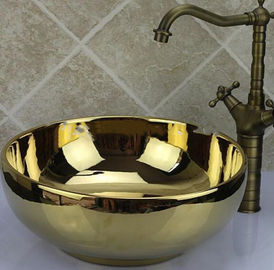 La máquina del chapado en oro de las colocaciones del cuarto de baño, golpecitos estaña el oro, máquina de la galjanoplastia del oro PVD del ZRN en los grifos de cobre amarillo