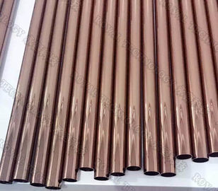 Metal los servicios de la capa del vacío PVD de los tubos de Rose/del oro para las colocaciones del cuarto de baño
