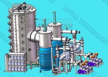 Un buen precio. Galjanoplastia de película metálica de la máquina de la vacuometalización de la corriente continua PVD con control del PLC en línea