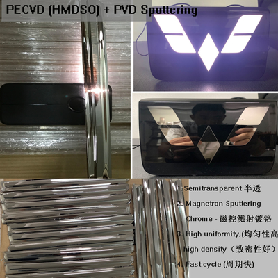 Máquina de recubrimiento PVD de proceso de recubrimiento avanzado HMDSO de metalización al vacío de aluminio