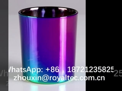 Medio color del arco iris en la cristalería