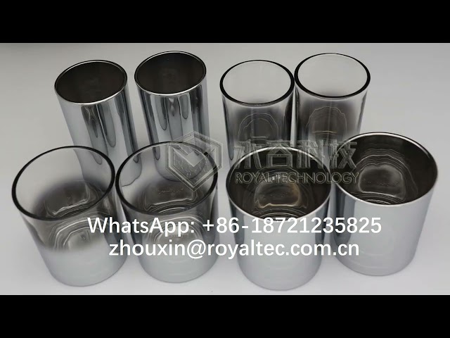 PVD croman capas de espejo en la cristalería